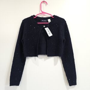 The Children's Place Girls Sequin Cardigan Size 4 (XS)